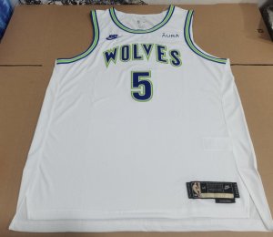 5 Edwards Wolves 2023-24 Classic Jersey white player version